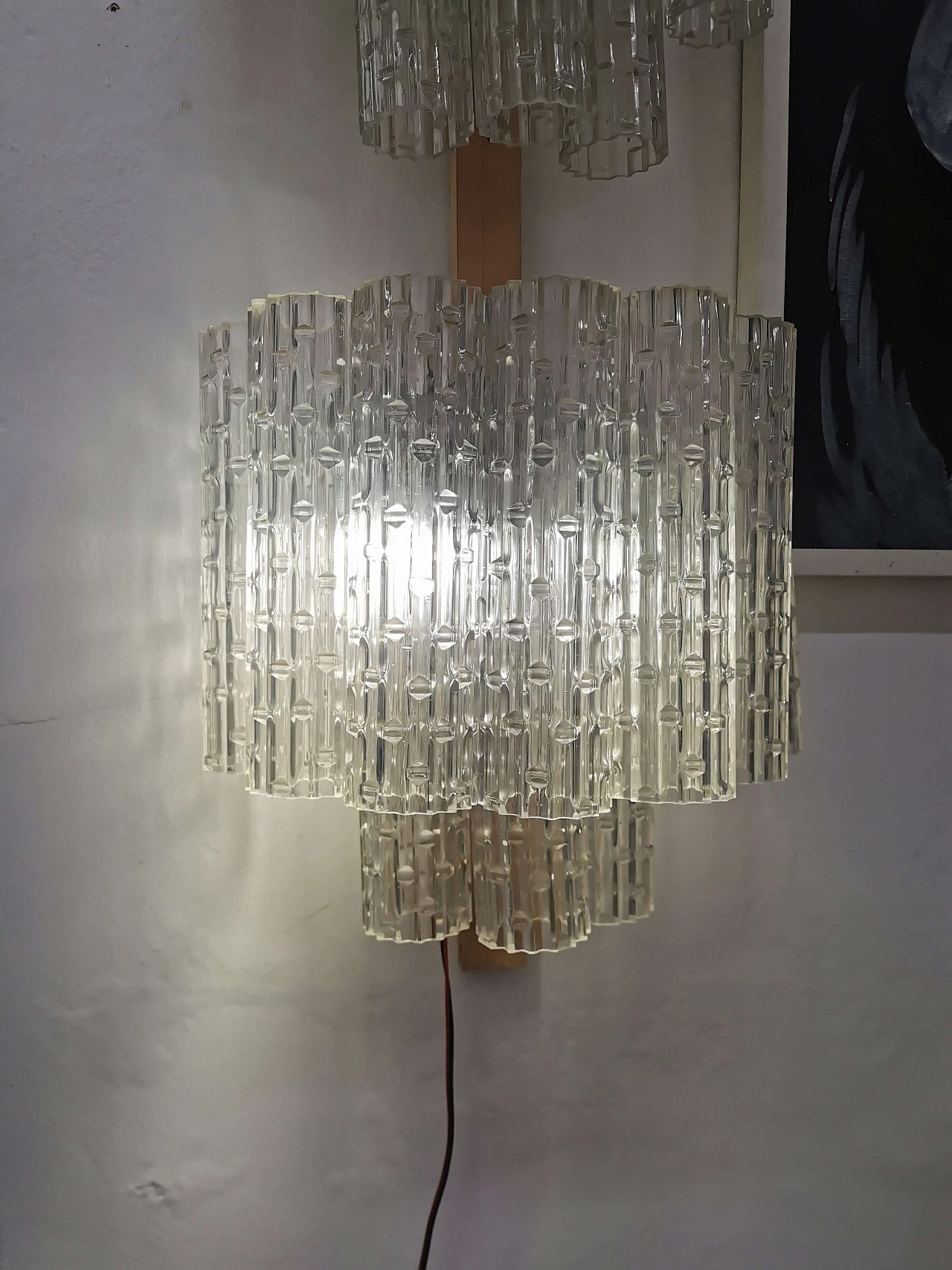 Pair of glass wall lamps by Toni Zuccheri for Venini 1185309