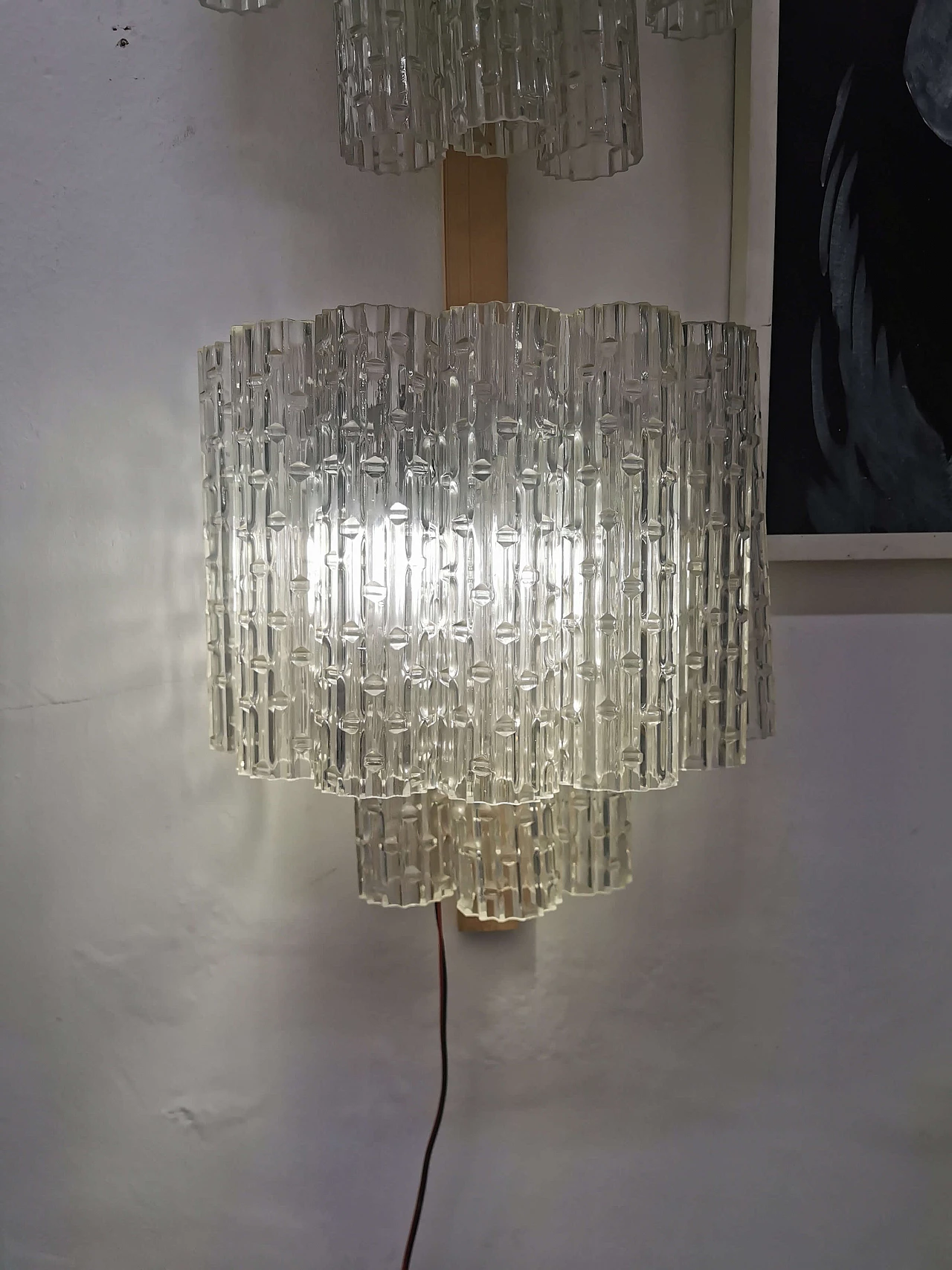 Pair of glass wall lamps by Toni Zuccheri for Venini 1185310
