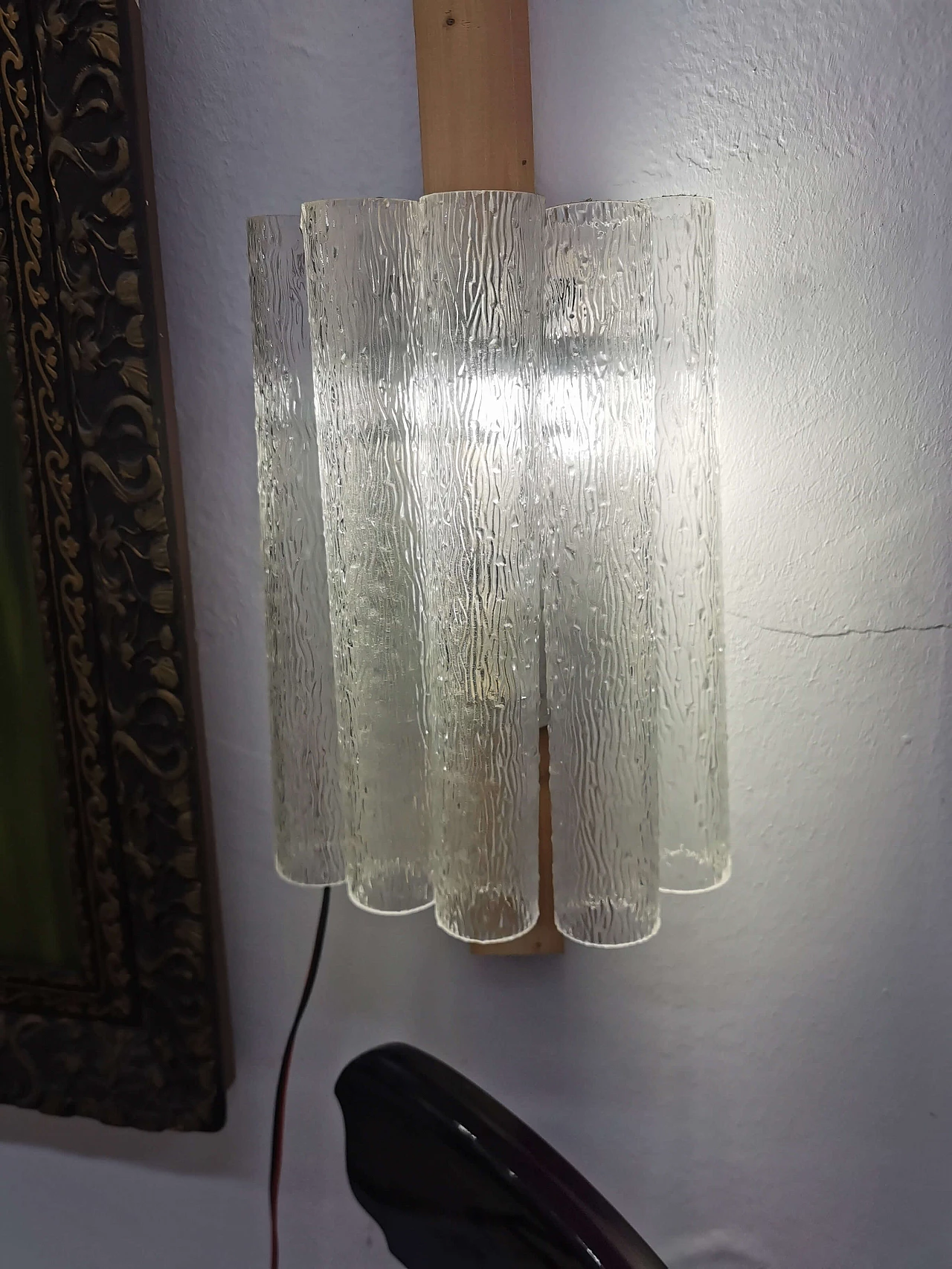 Pair of glass wall lamps by Toni Zuccheri for Venini 1185427