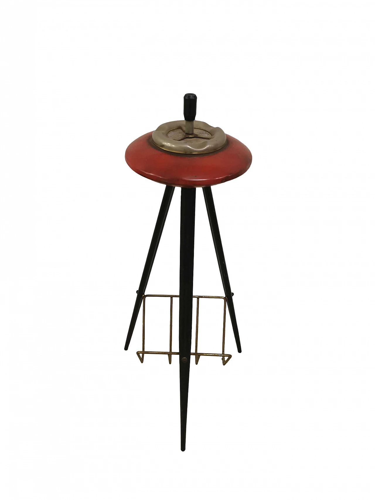 Red ashtray with stand, 40s 1185667