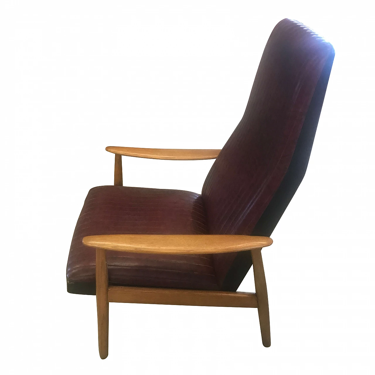 Poltrona scandinava in skai, anni '60 1185672