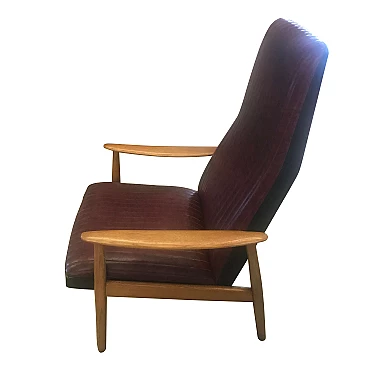 Scandinavian armchair in skai, 60s