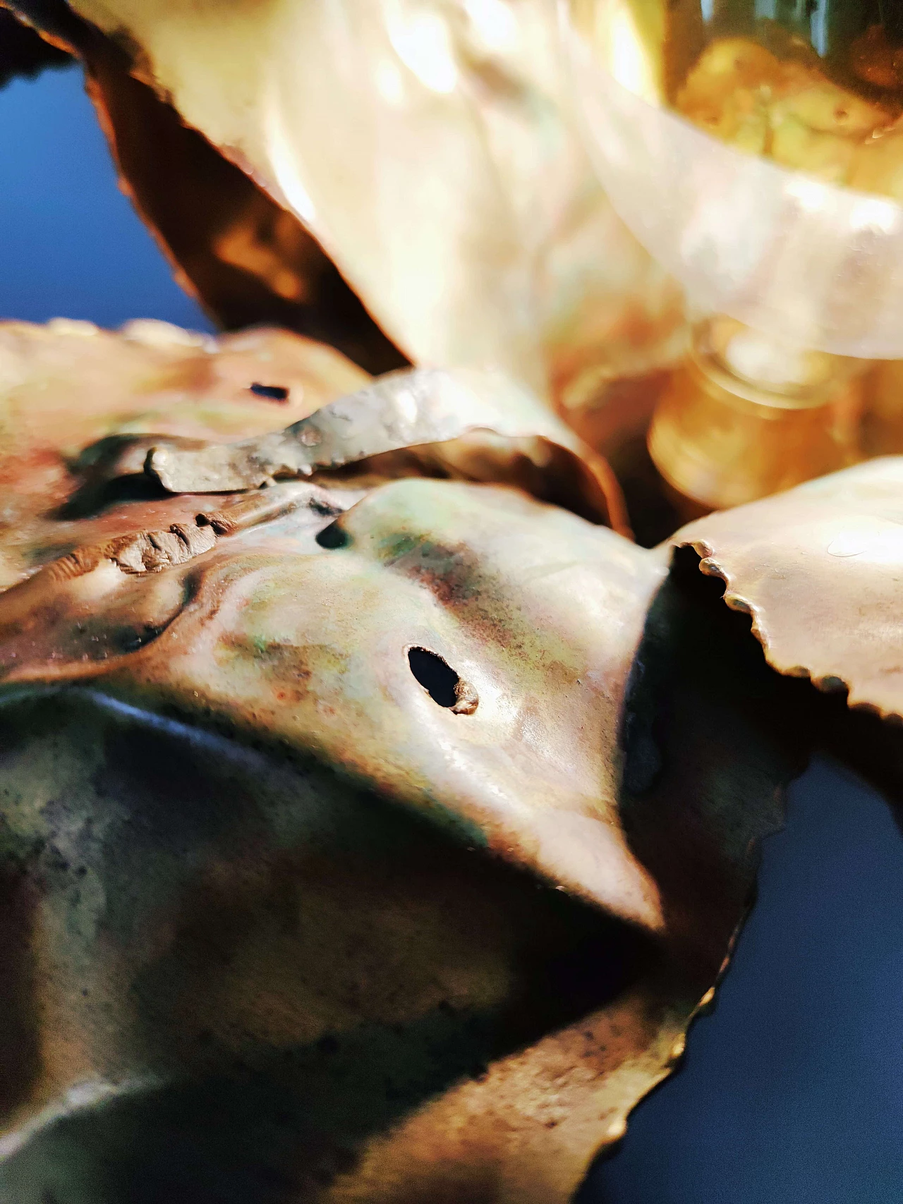 Lampada da terra a forma di palma in ottone, anni '60 1185770