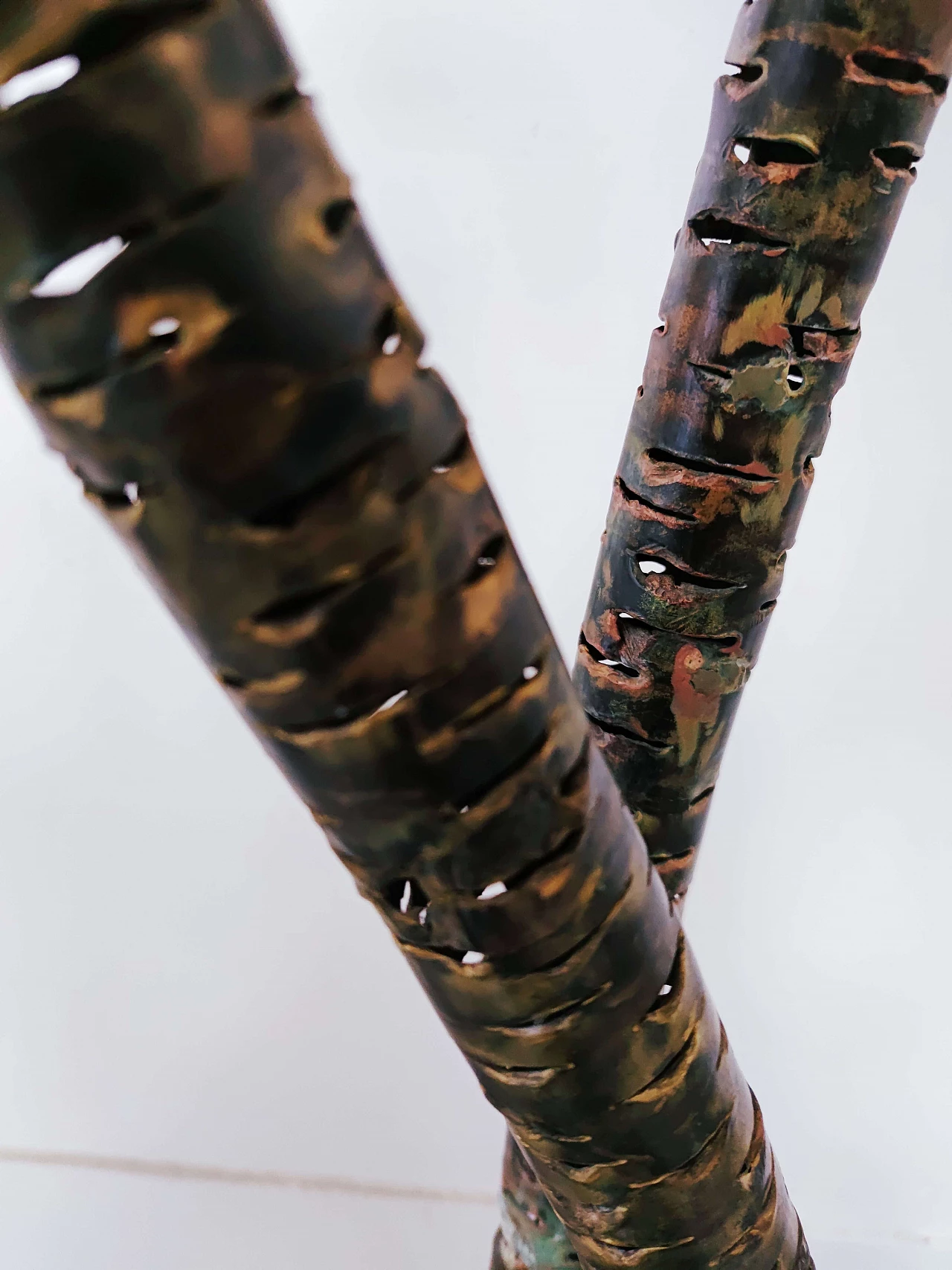 Lampada da terra a forma di palma in ottone, anni '60 1185773