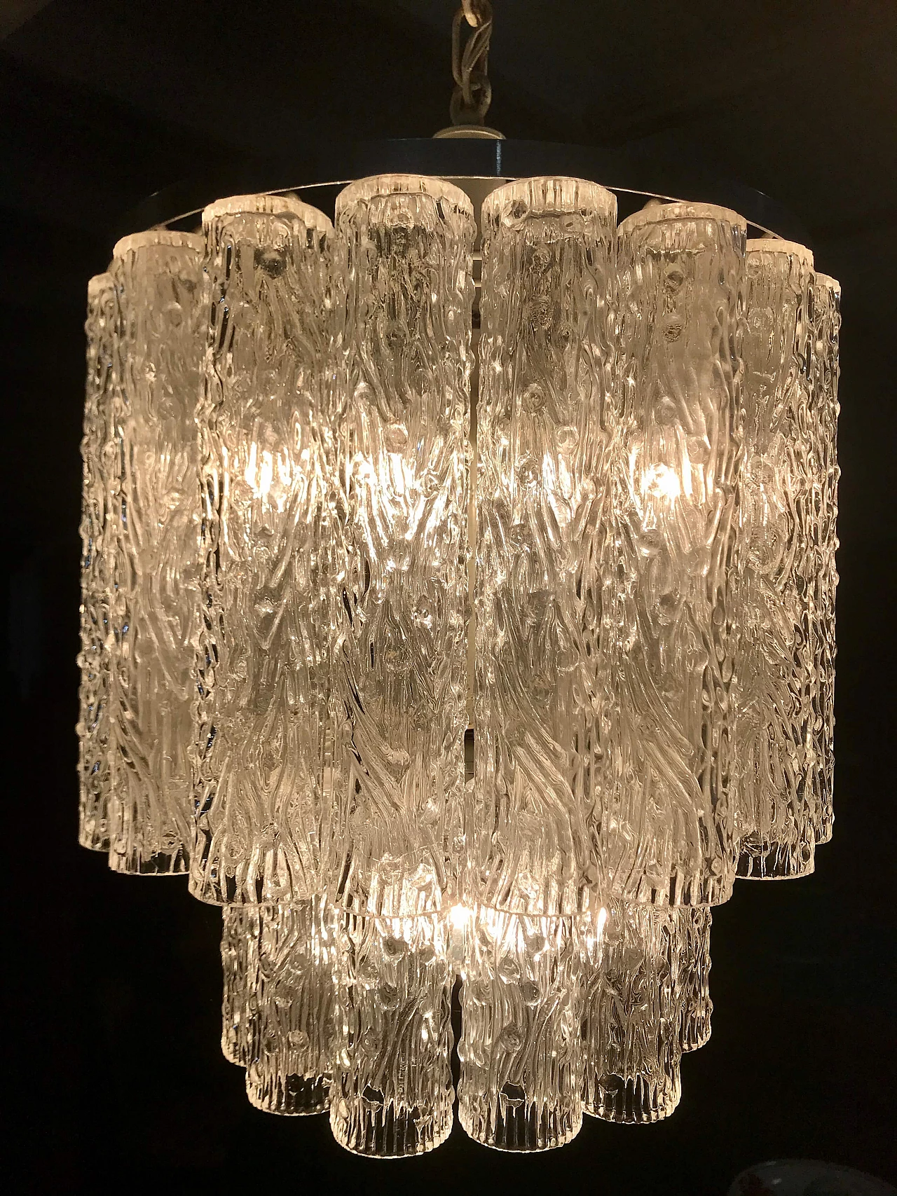 Lampada da soffitto “Tronchi” di Toni Zuccheri per Venini, Murano, originale anni '60 1186035