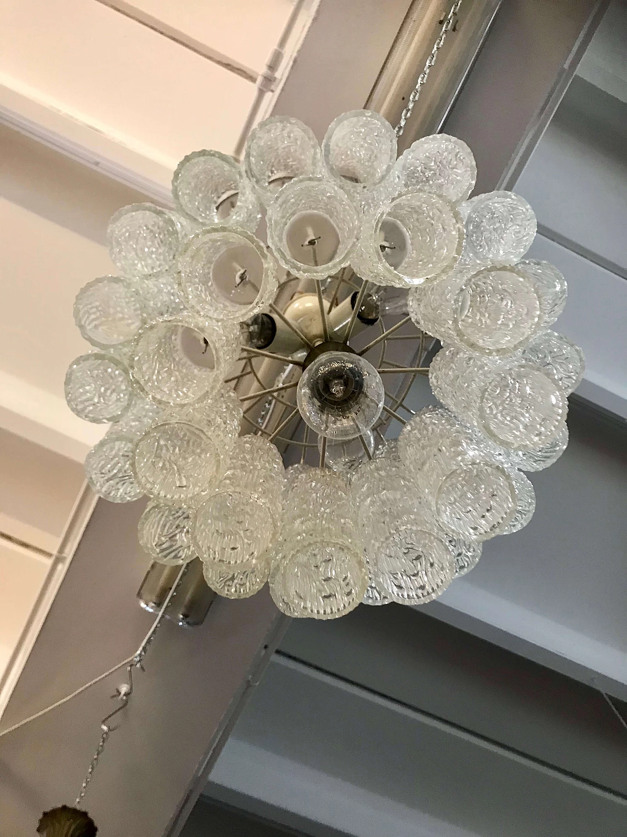 Lampada da soffitto “Tronchi” di Toni Zuccheri per Venini, Murano, originale anni '60 1186046