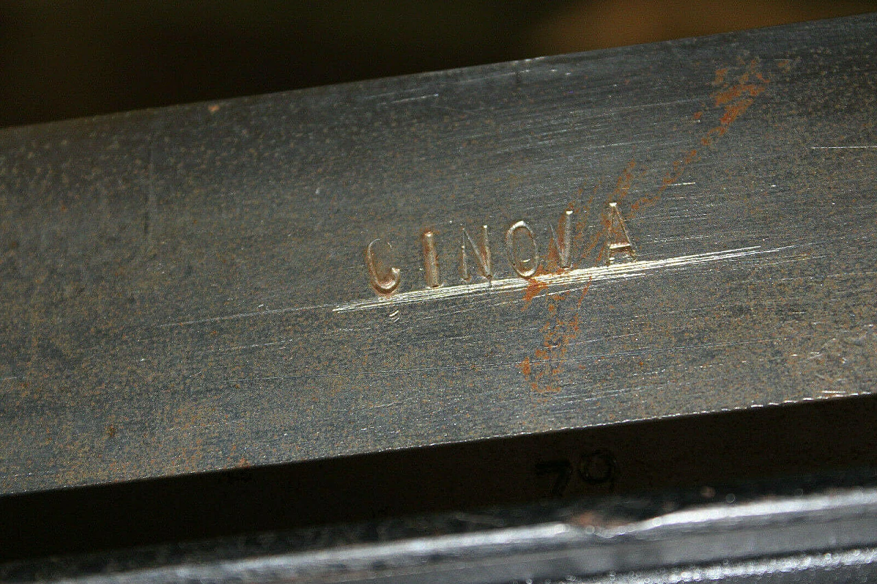 Tavola e 4 sedie in metallo cromato di Cinova, anni '70 1186105