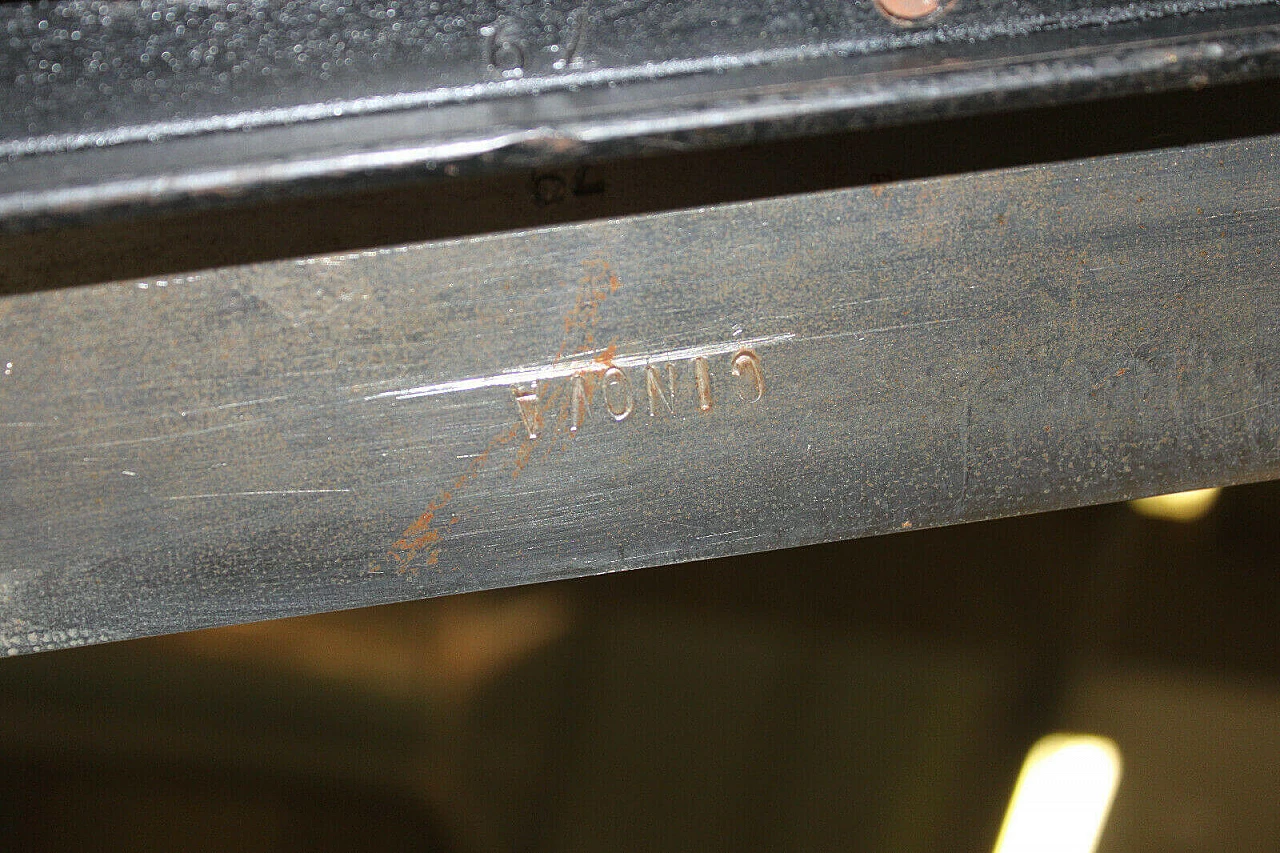 Tavola e 4 sedie in metallo cromato di Cinova, anni '70 1186108