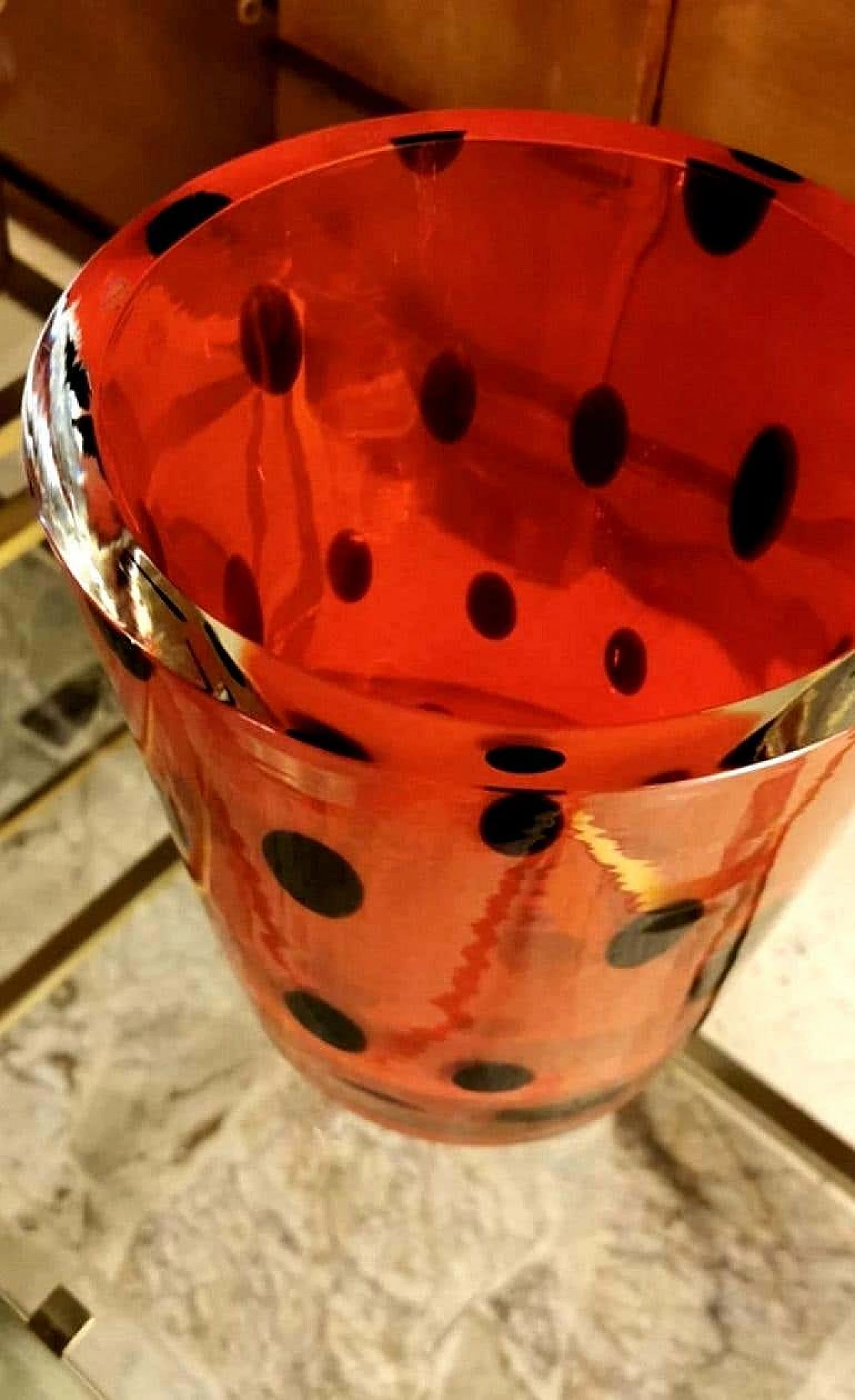 Vaso in vetro di Murano Sommerso firmato Salviati, 2000 1186221