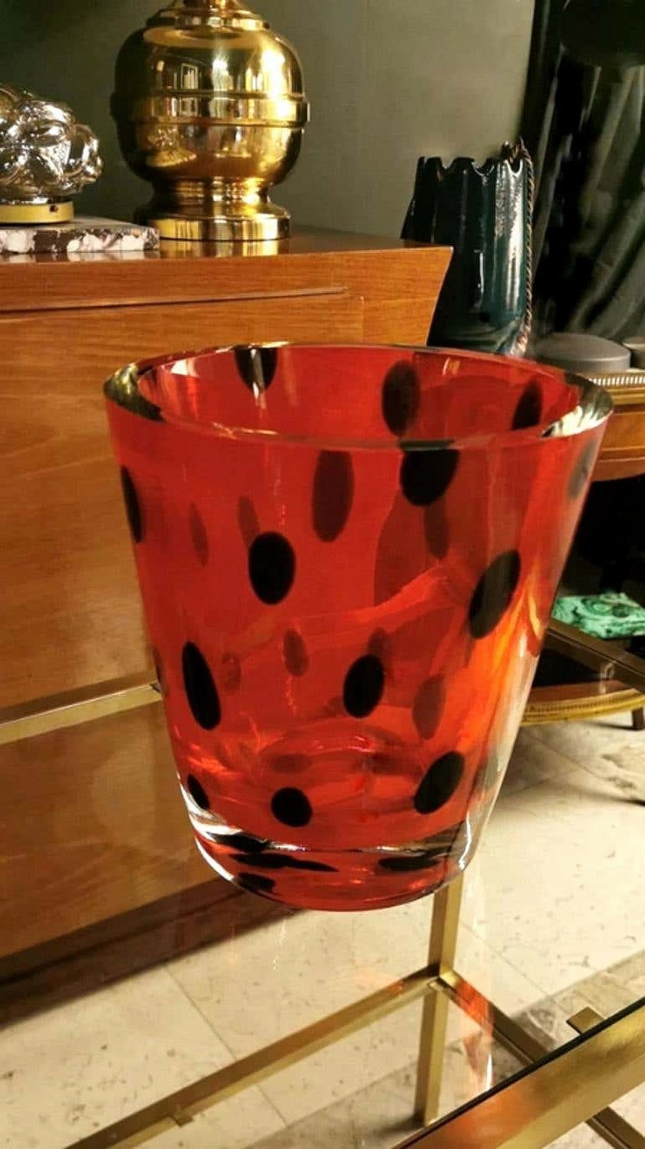 Vaso in vetro di Murano Sommerso firmato Salviati, 2000 1186224