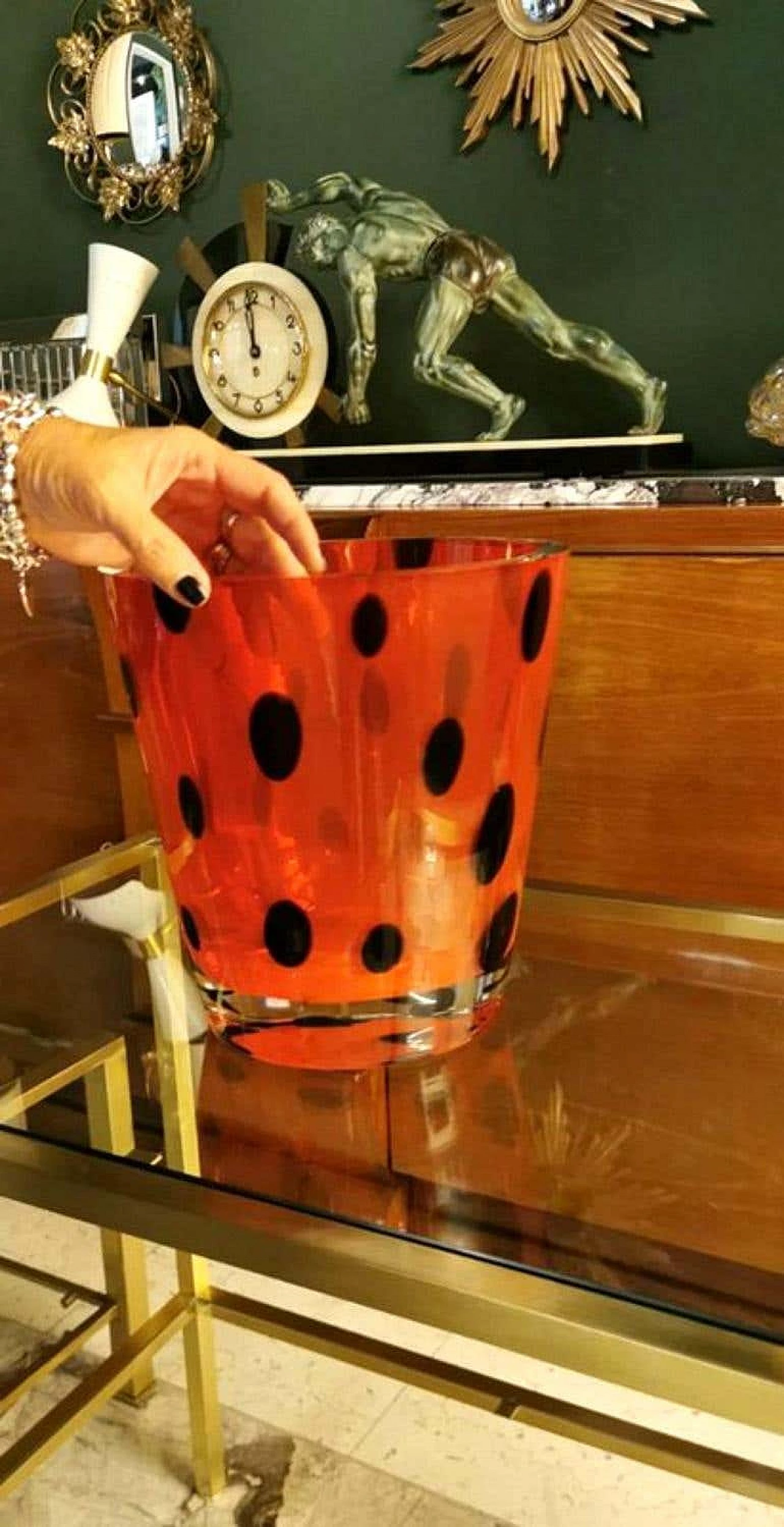 Vaso in vetro di Murano Sommerso firmato Salviati, 2000 1186225