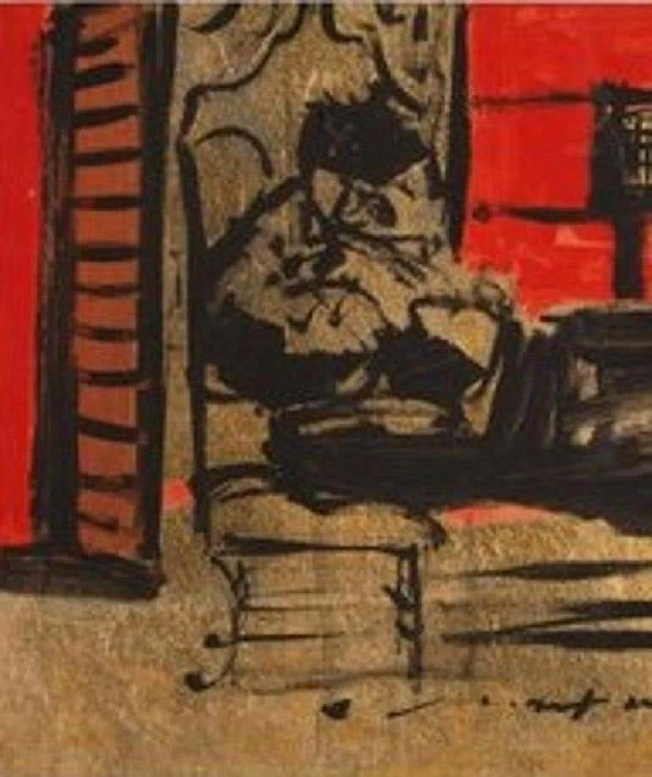 Dipinto a tempera su carta di Max Marra, 2004 1186297