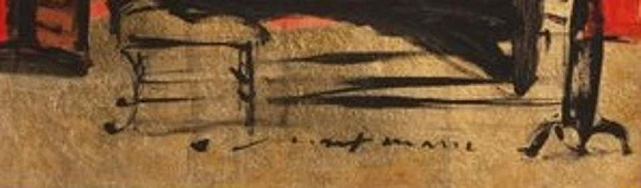 Dipinto a tempera su carta di Max Marra, 2004 1186299