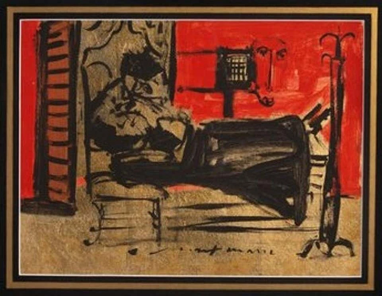 Dipinto a tempera su carta di Max Marra, 2004 1186300