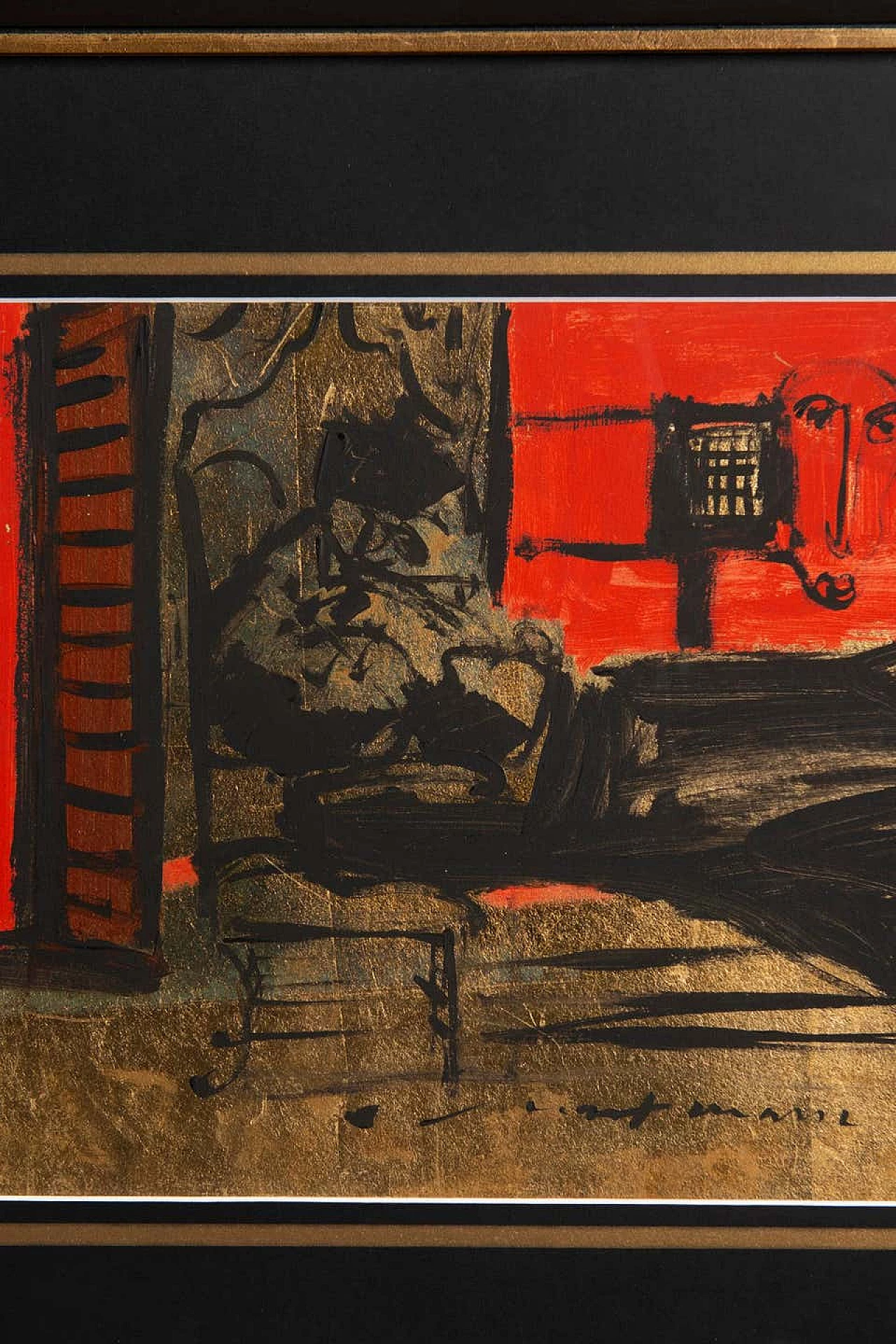 Dipinto a tempera su carta di Max Marra, 2004 1186302