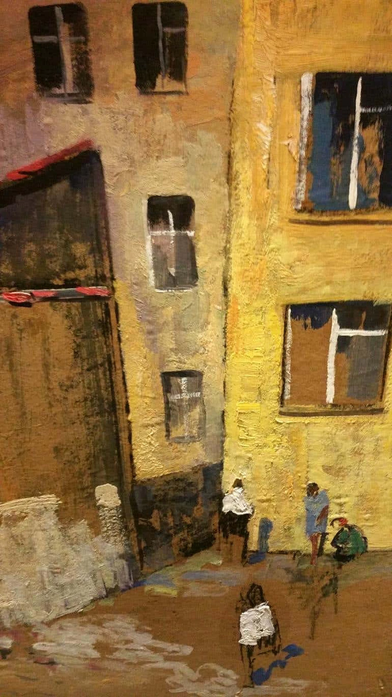 Dipinto a olio In the Yard di Munteanu Gheorghe, 1968 1186321