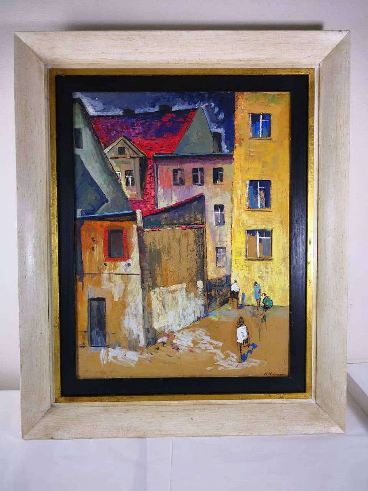 Dipinto a olio In the Yard di Munteanu Gheorghe, 1968 1186324