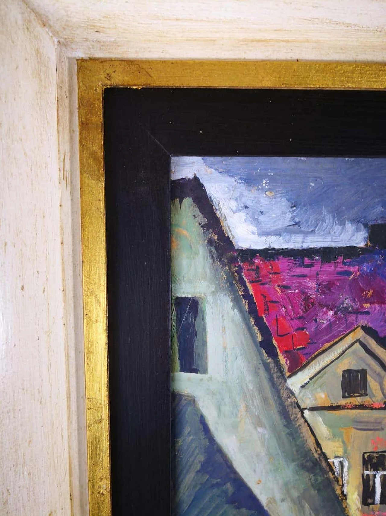 Dipinto a olio In the Yard di Munteanu Gheorghe, 1968 1186332