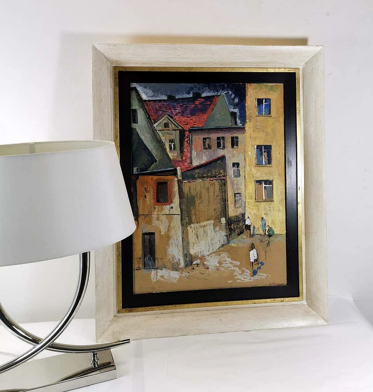 Dipinto a olio In the Yard di Munteanu Gheorghe, 1968 1186337