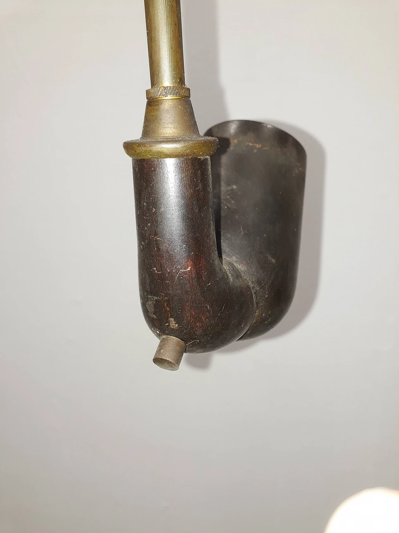 Aldo Tura style chandelier with 3 pipes, 60s 1186397