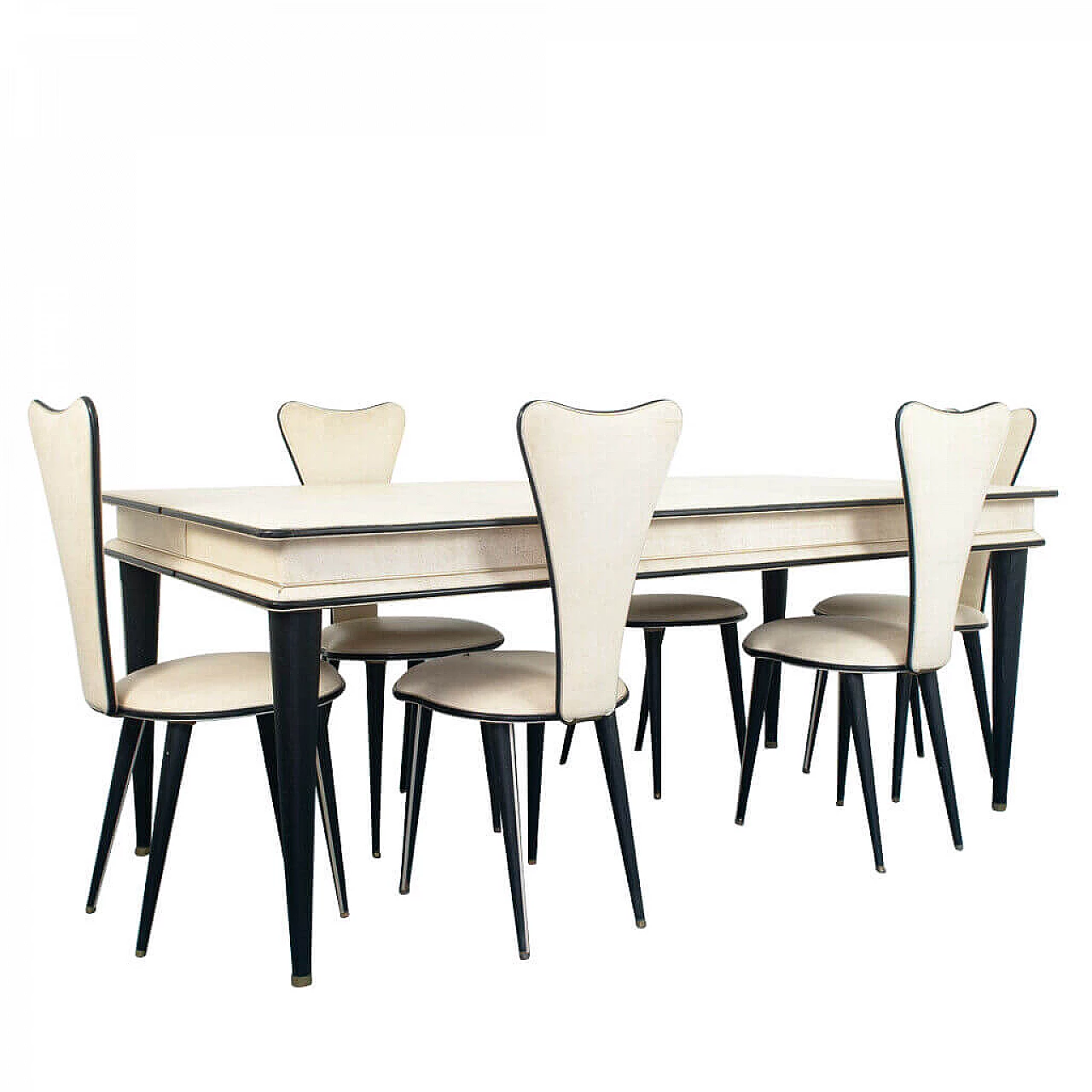 Dining table with 6 chairs by Umberto Mascagni, 1950s 1186879