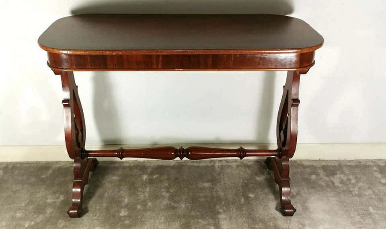 Biedermeir coffee table or writing desk in mahogany, 19th century 1187037