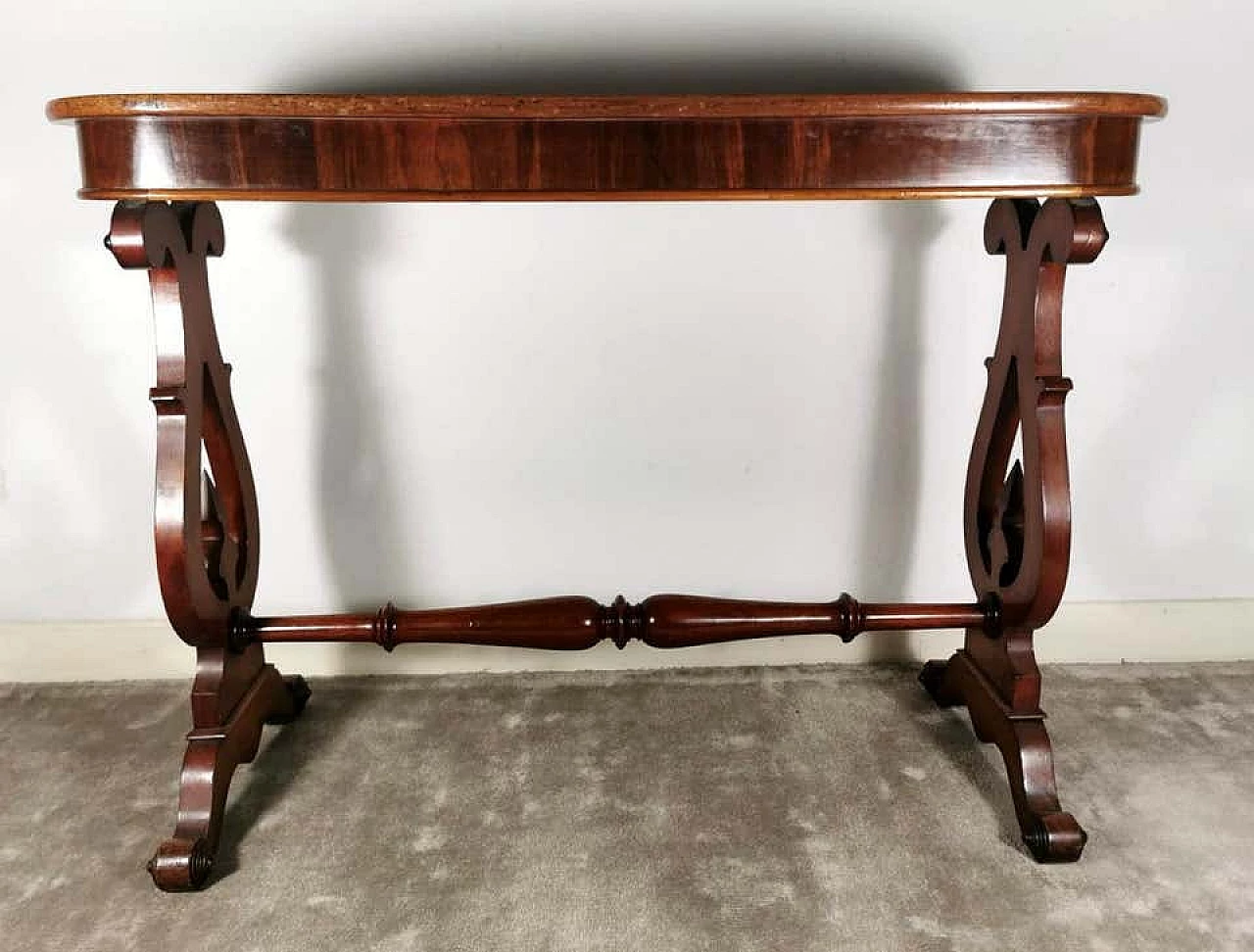 Biedermeir coffee table or writing desk in mahogany, 19th century 1187039