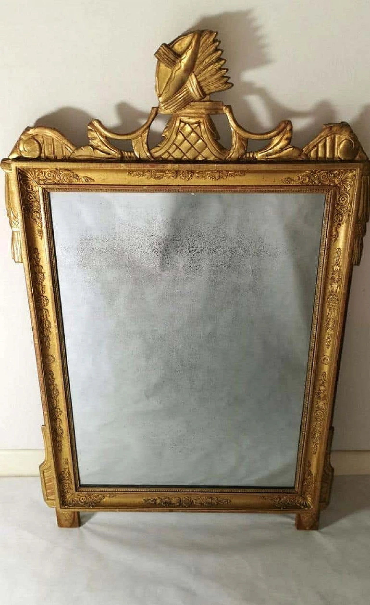 Napoleon I wood mirror in gold leaf, 19th century 1187089