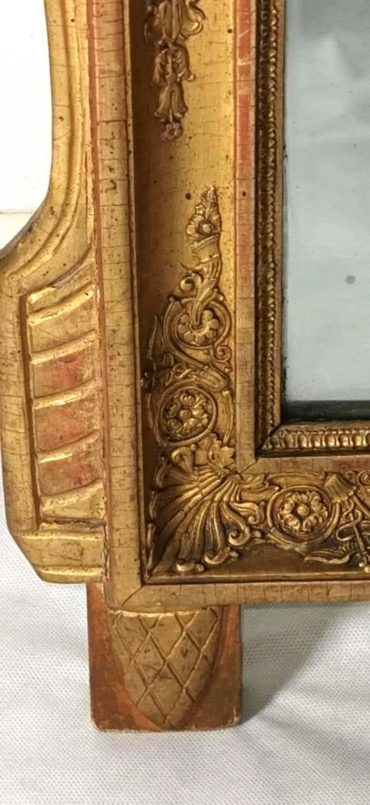 Napoleon I wood mirror in gold leaf, 19th century 1187096