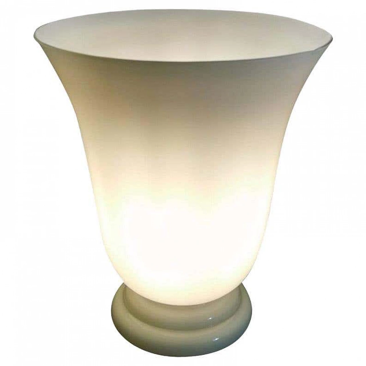 Table lamp in white opaline glass, 50s 1187250