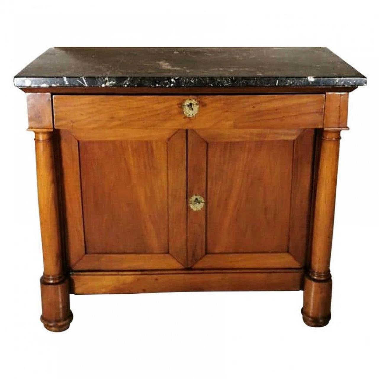 Credenza Impero in ciliegio e marmo nero 1187265