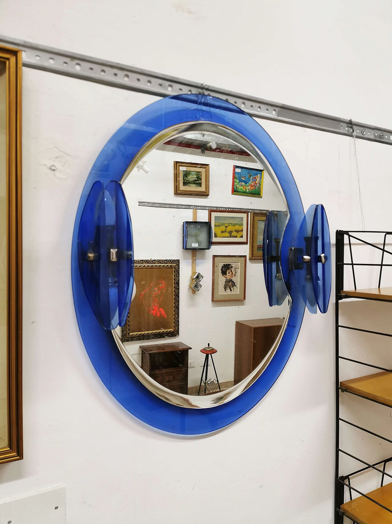 Specchio in cristallo Veca, anni '70 1187365