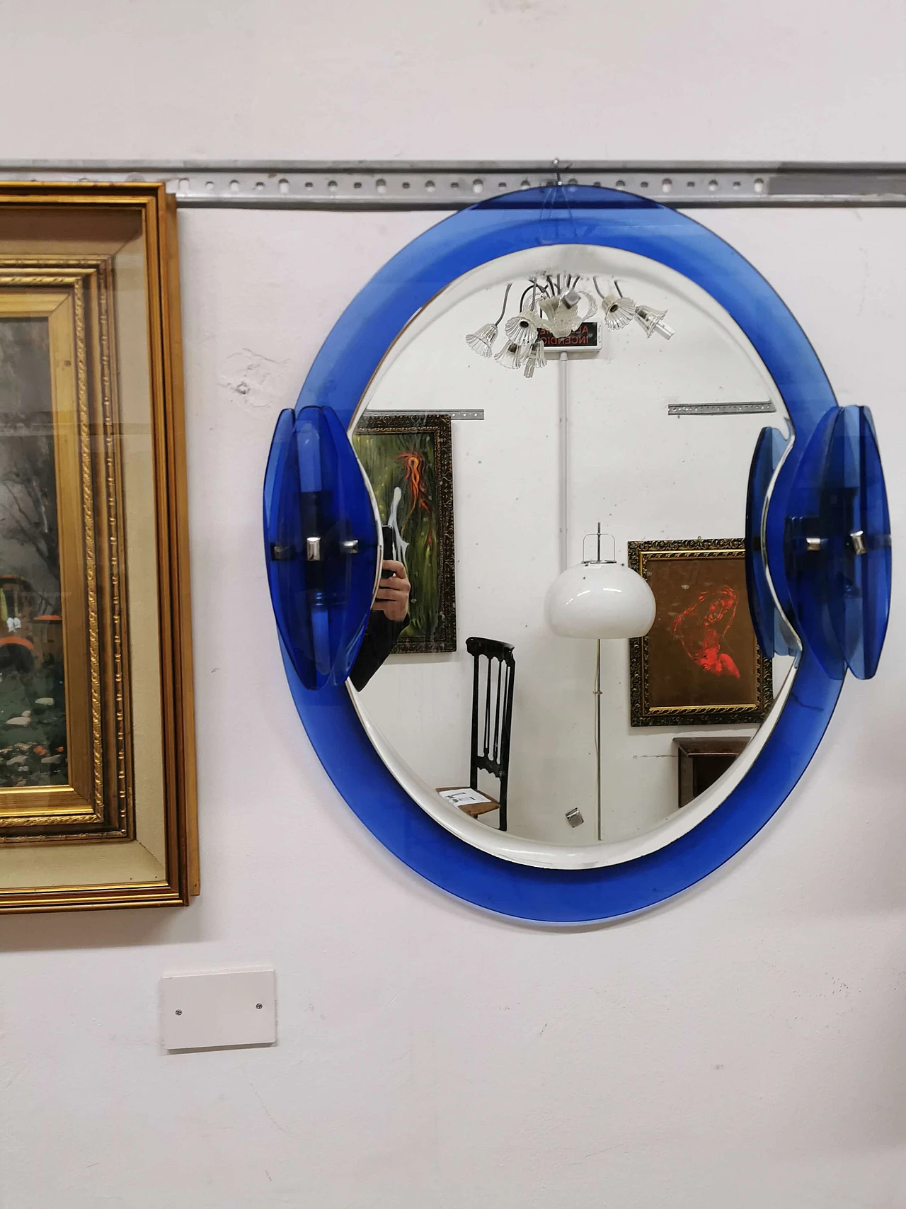 Specchio in cristallo Veca, anni '70 1187368