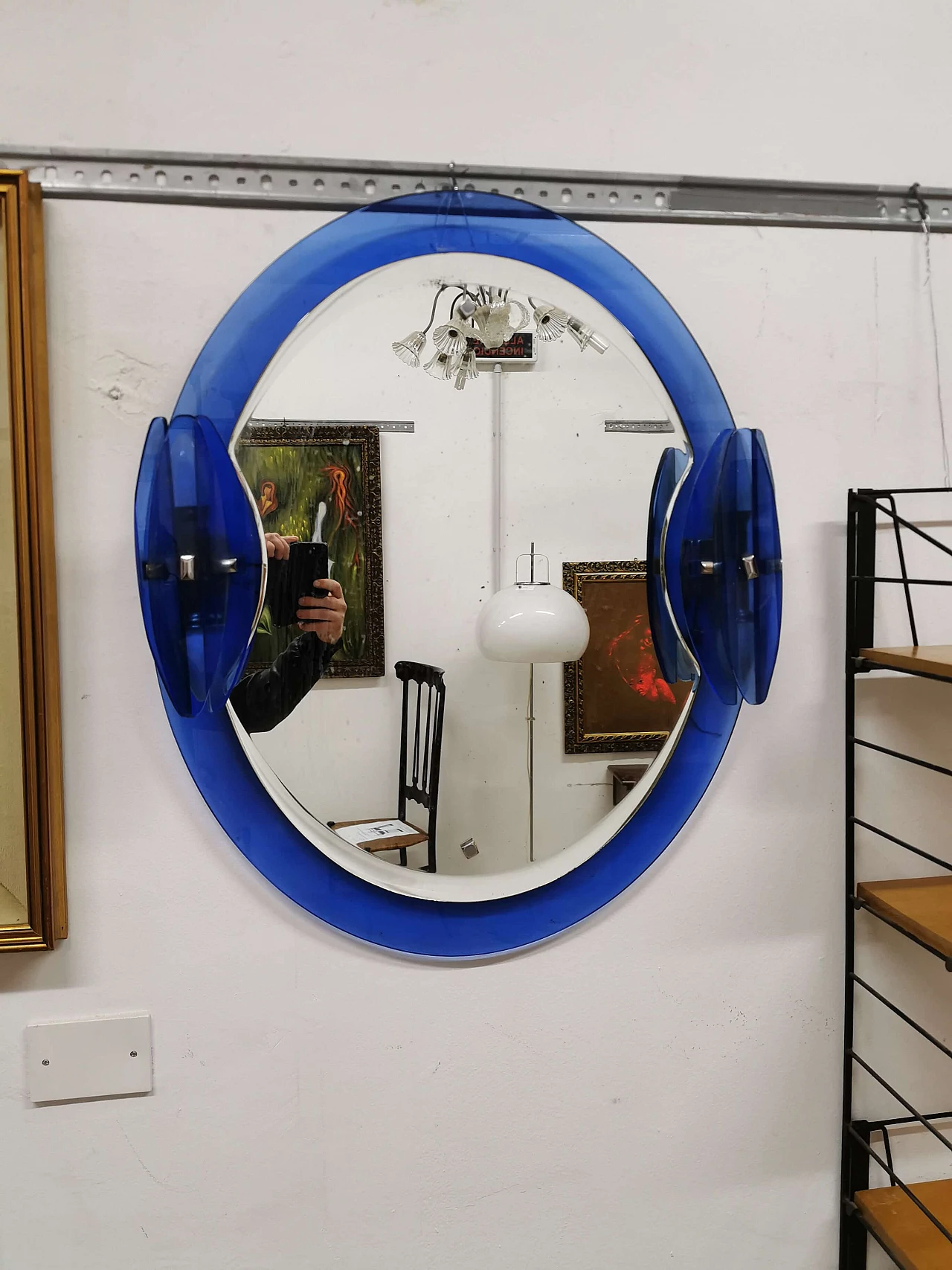 Specchio in cristallo Veca, anni '70 1187369