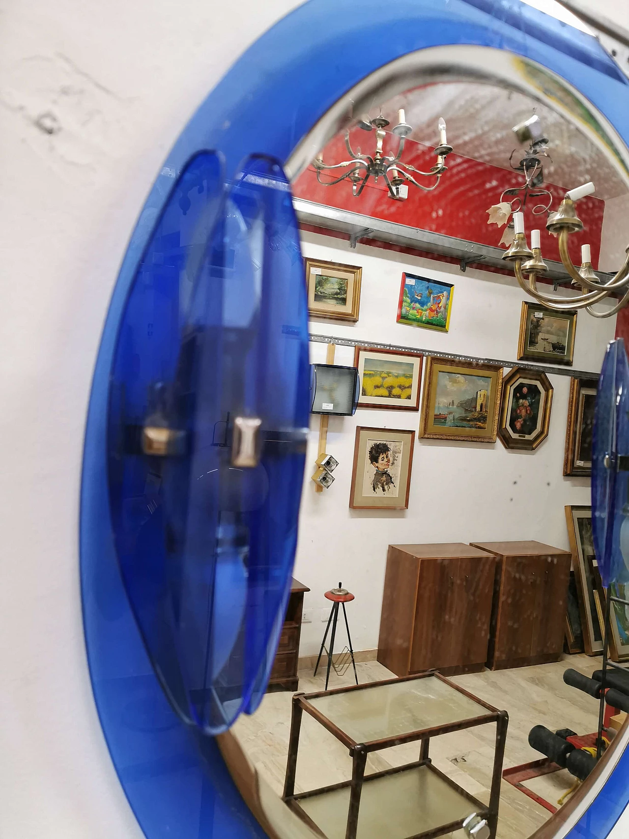 Specchio in cristallo Veca, anni '70 1187372