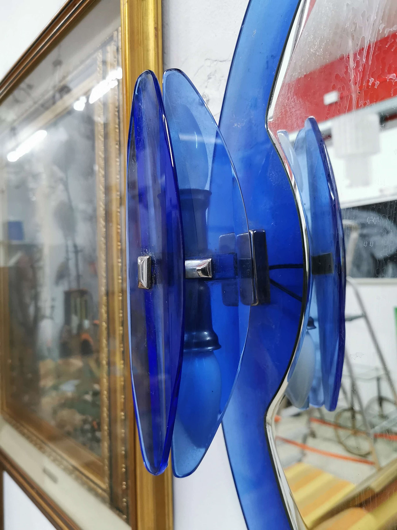 Specchio in cristallo Veca, anni '70 1187373