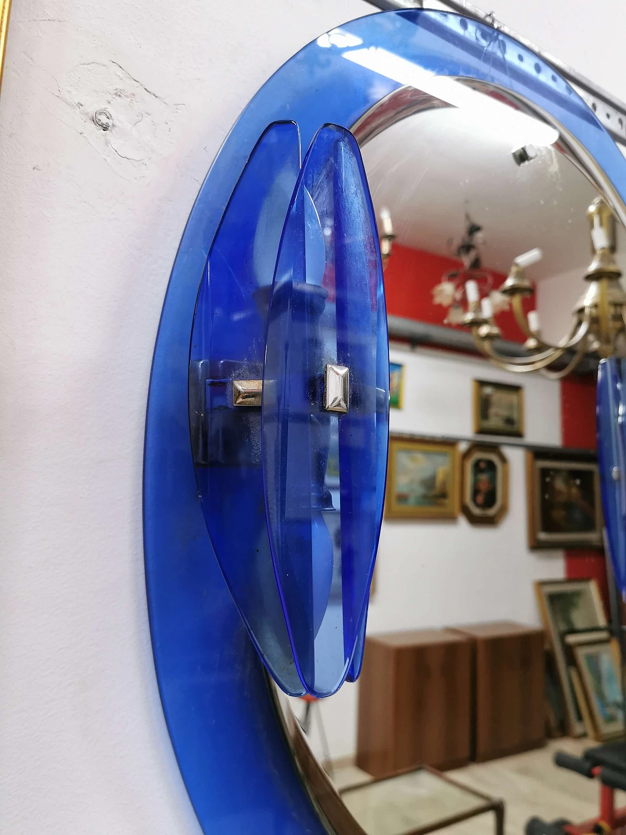 Specchio in cristallo Veca, anni '70 1187380