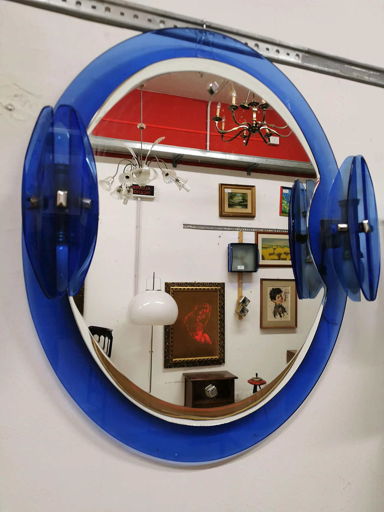 Specchio in cristallo Veca, anni '70 1187383