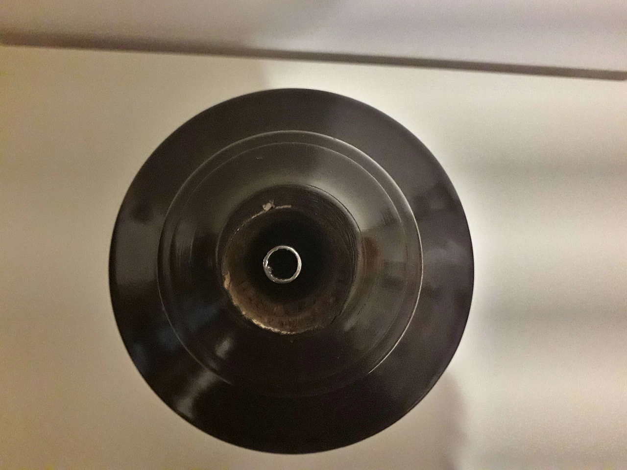 Carved lamp body in walnut wood, 30s 1187445