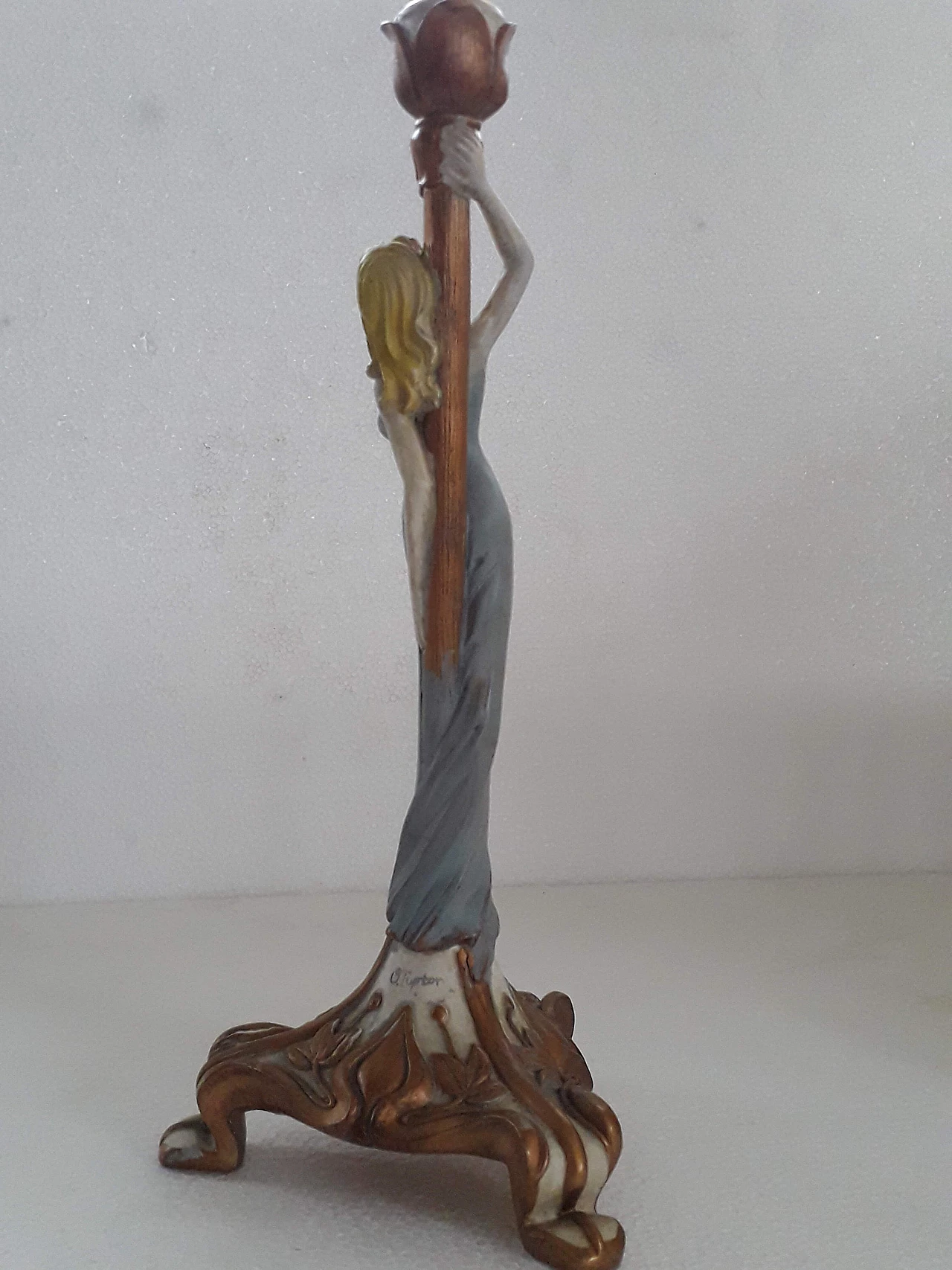 Pair of Liberty style candlesticks, 80s 1187455