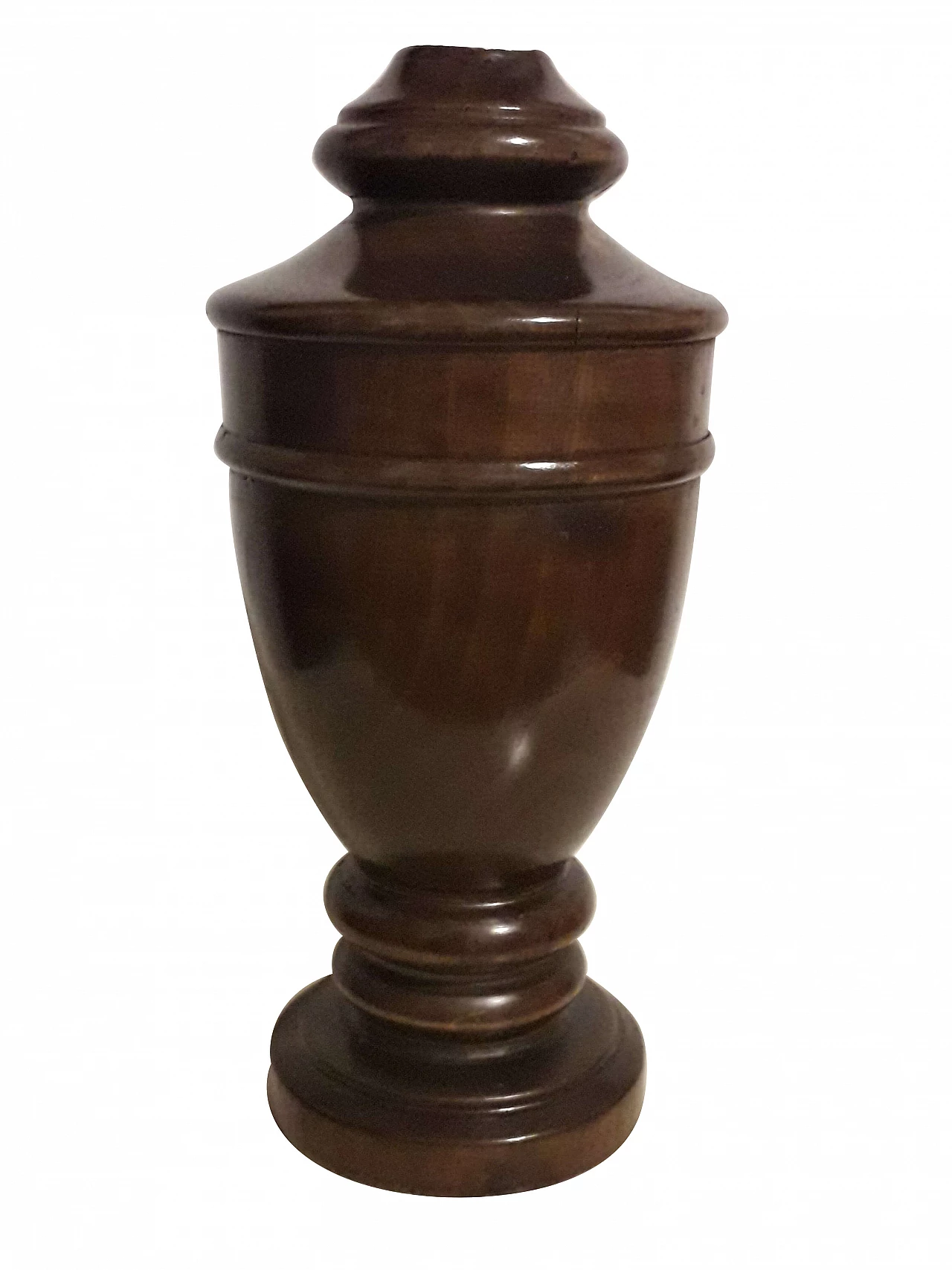 Carved lamp body in walnut wood, 30s 1187465