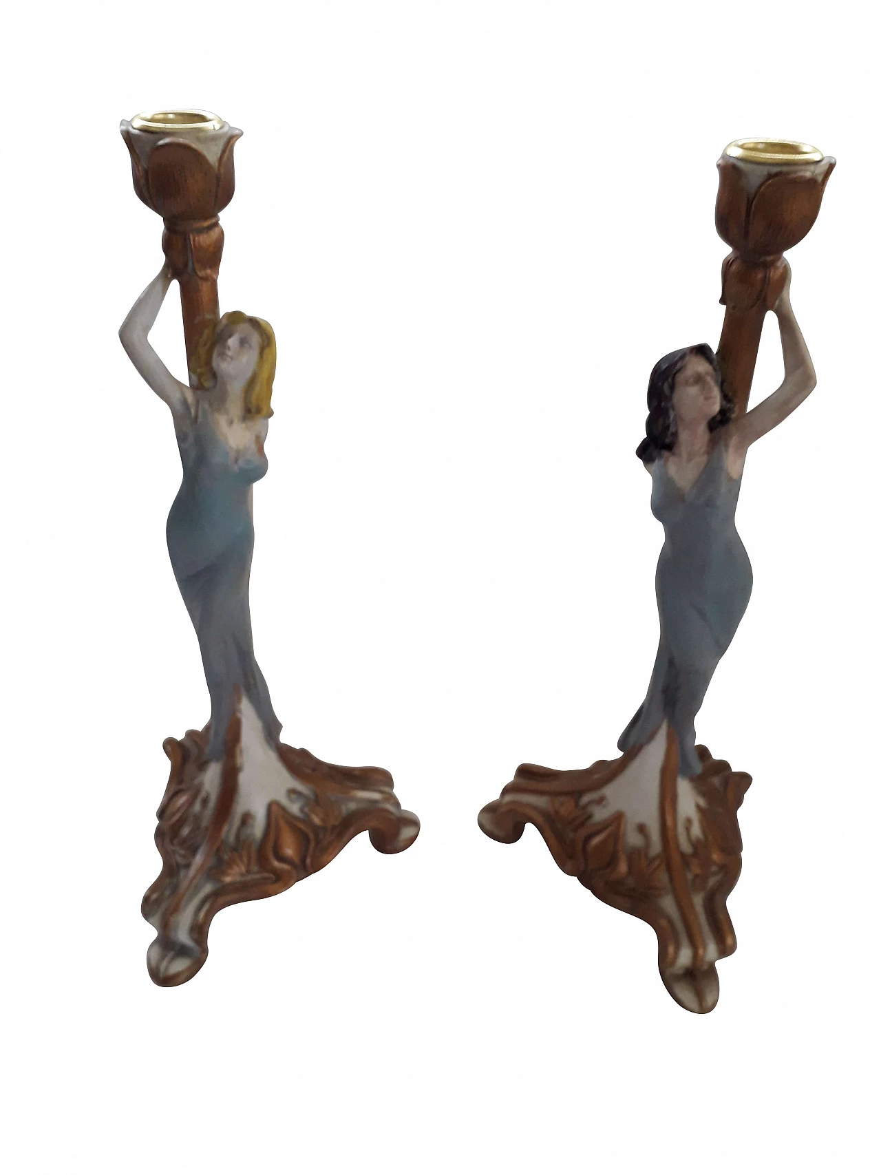 Pair of Liberty style candlesticks, 80s 1187495