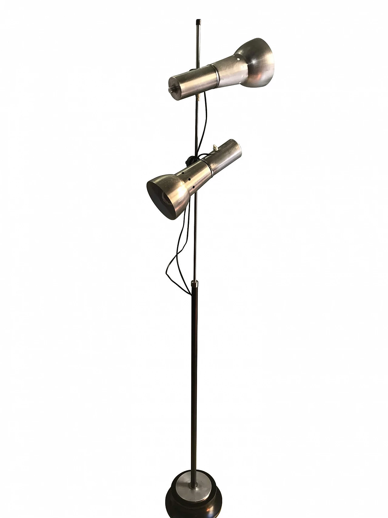 Adjustable chromed metal floor lamp, 70s 1187496