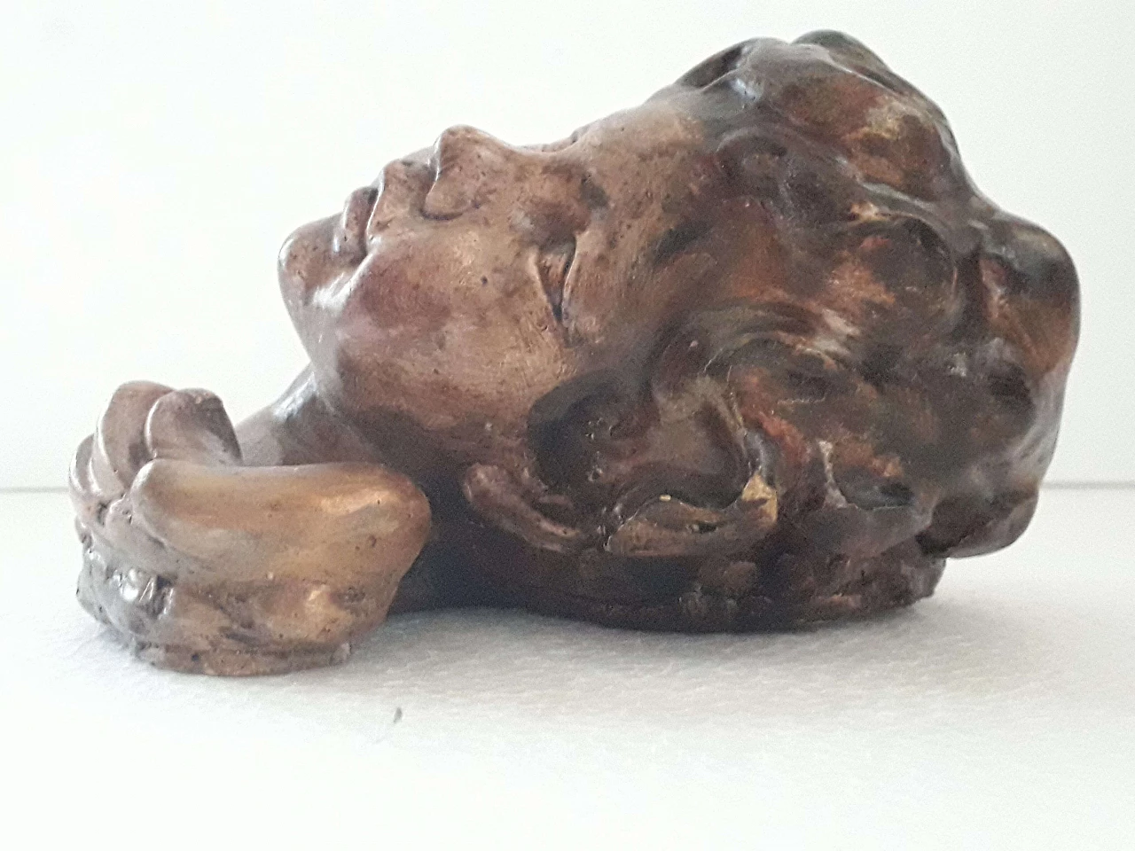 Sculpture of hand-painted angel, 70s 1187501