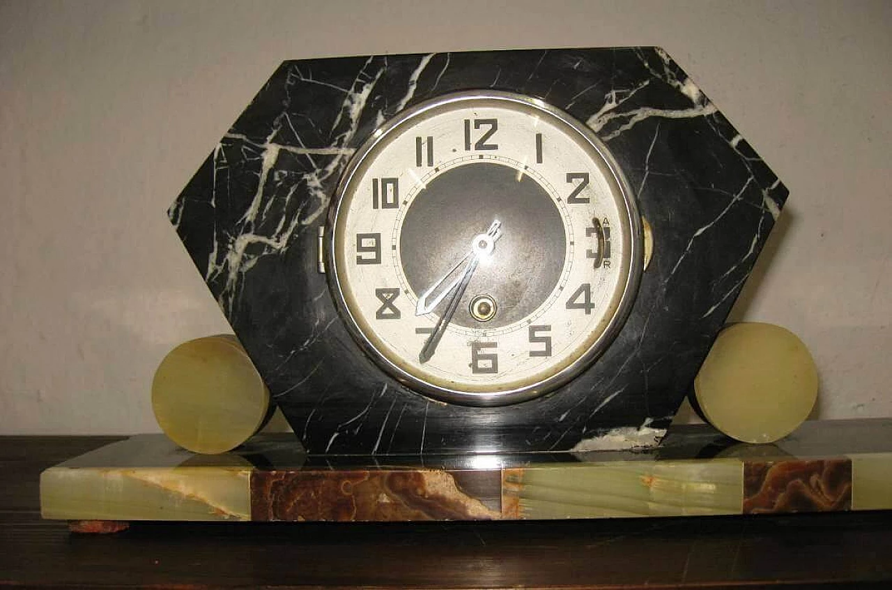 Art Deco marble table clock, 20s 1187597