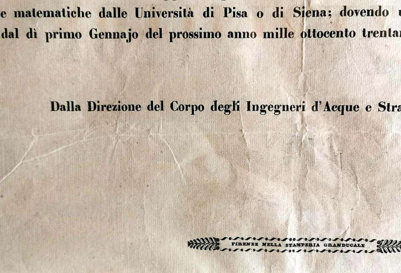 Documento del Granducato di Toscana Leopoldo II, 1838 1187685