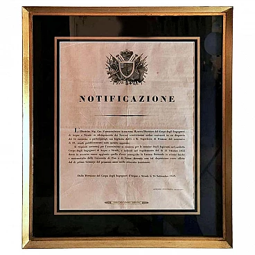 Documento del Granducato di Toscana Leopoldo II, 1838