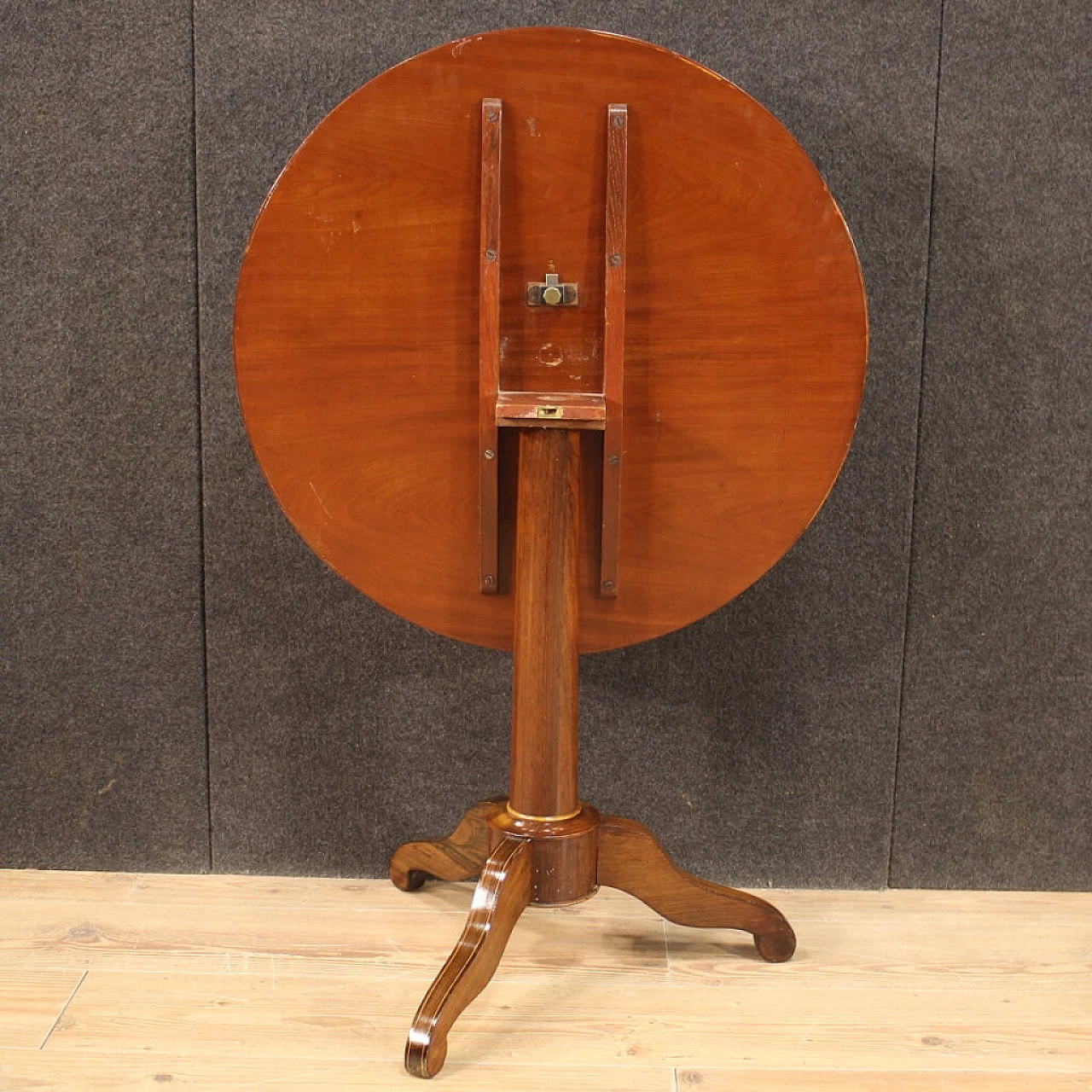 Tavolino a vela in legno intarsiato, anni '20 1187910