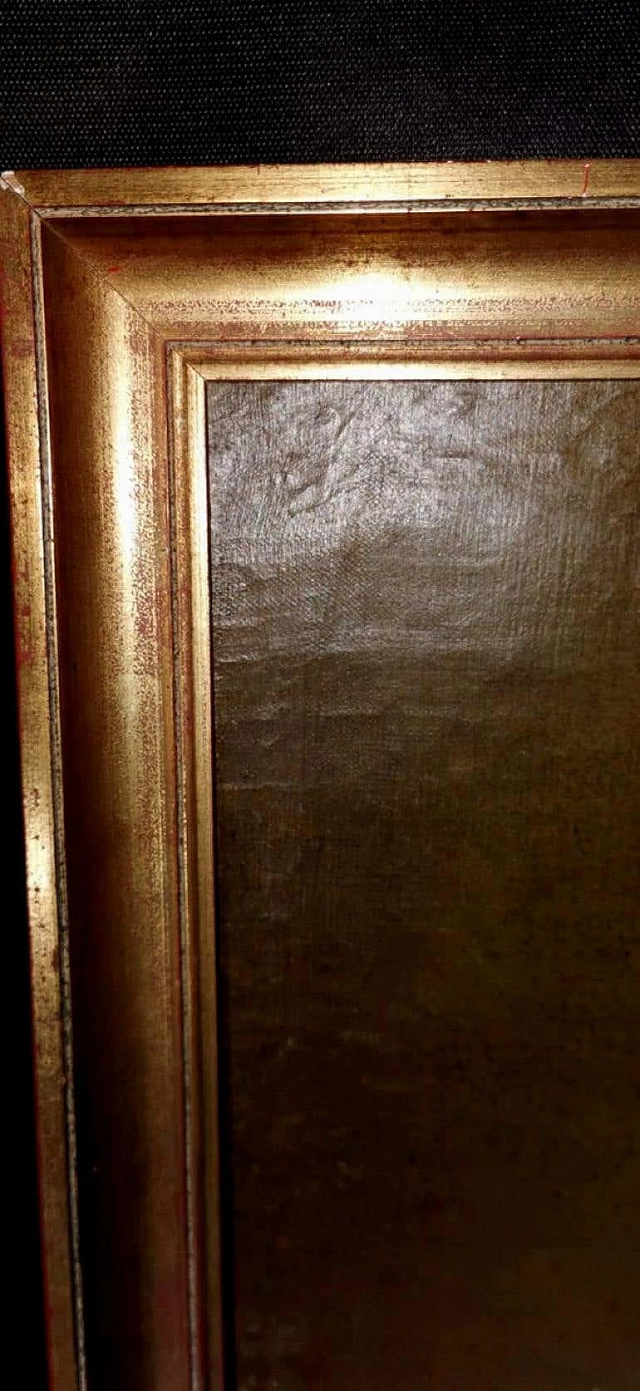 Ritratto olio su tela di un nobile con cornice dorata, '800 1188068