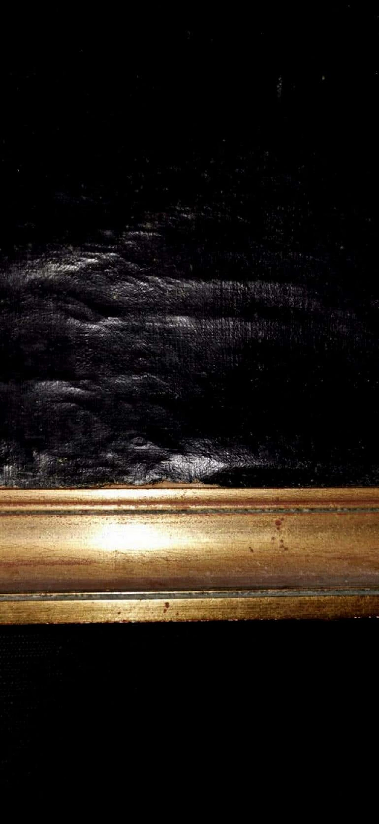 Ritratto olio su tela di un nobile con cornice dorata, '800 1188070